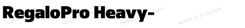RegaloPro Heavy字体转换